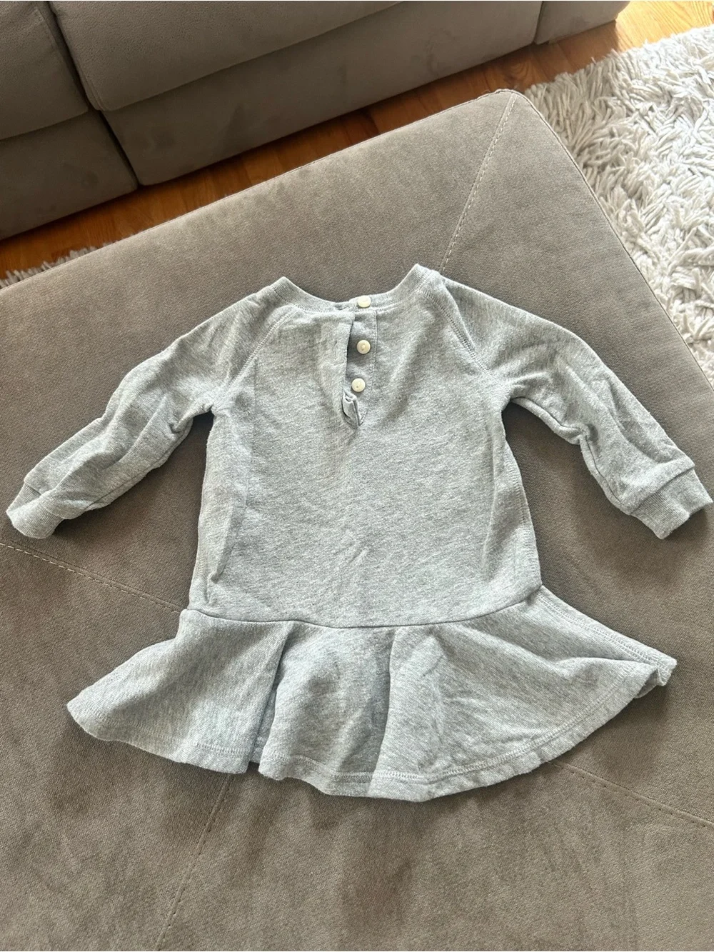 Ralph Lauren Grey Polo Bear Knit Dress & Bloomers Size 9 months